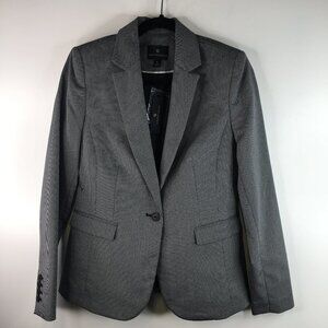 WORTHINGTON Black/White Chain 1 Button Blazer Jacket Size 4. NWT